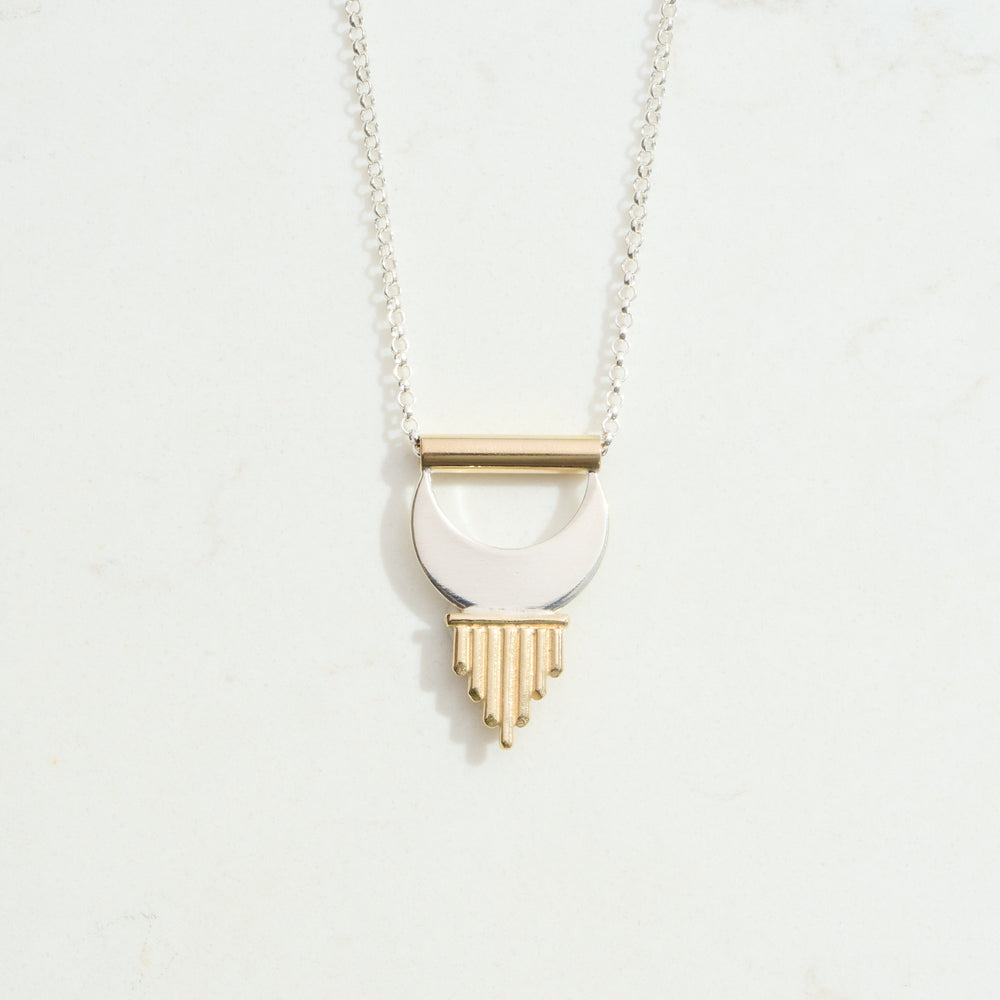 Small Alchemy Pendant | 14k Gold + Silver