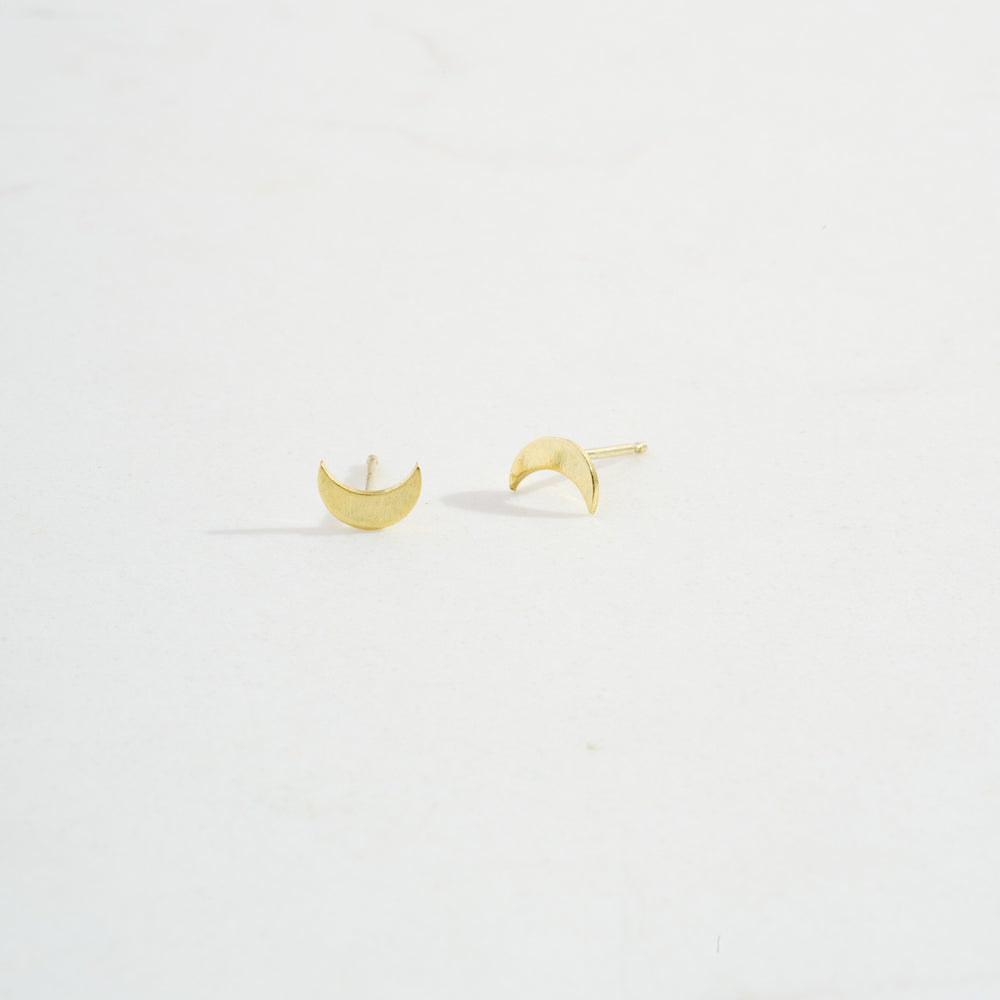 
                      
                        Small Crescent Moon Studs
                      
                    