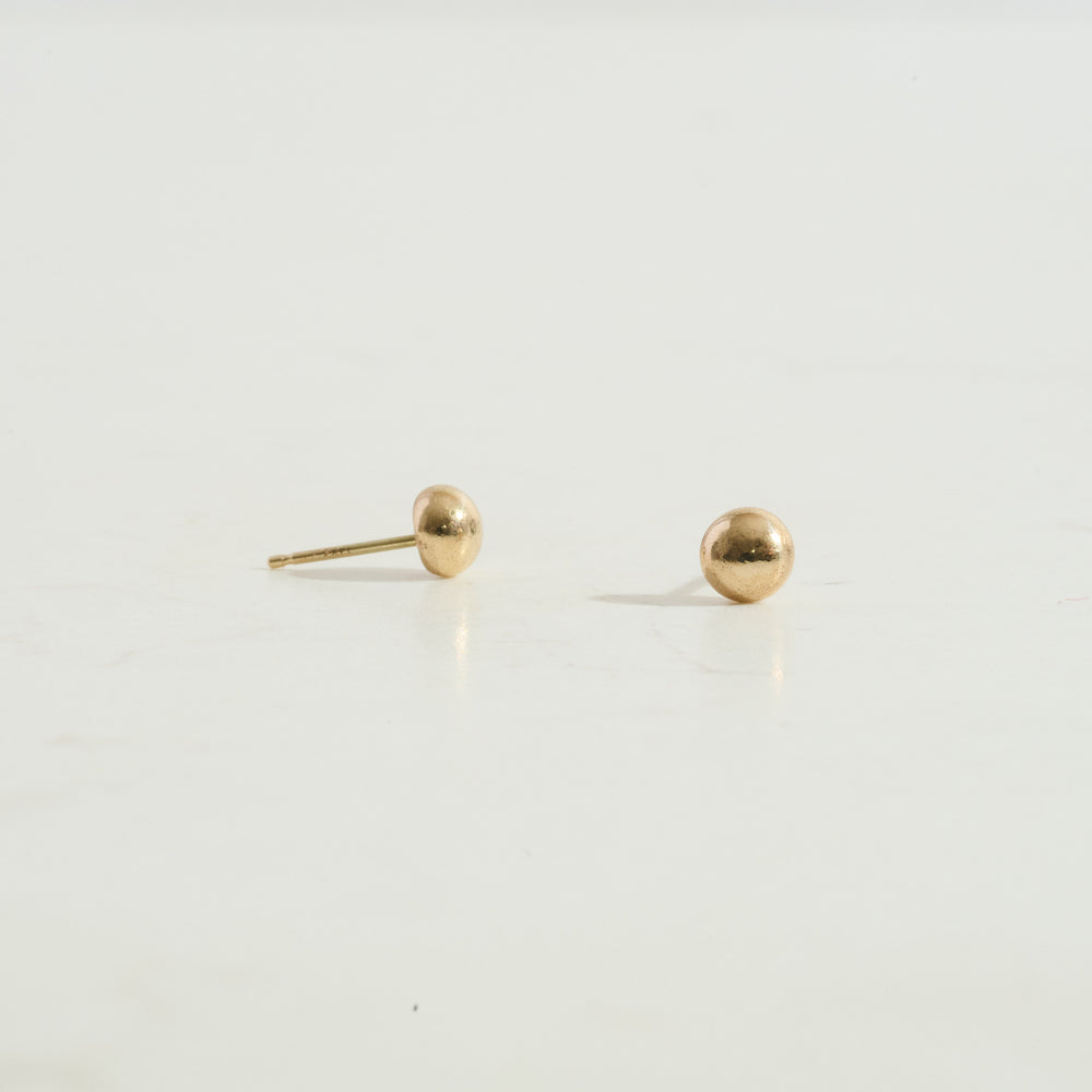 Heavy Ball Studs | 14k Gold