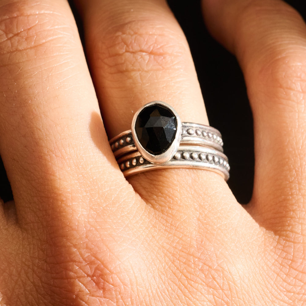 
                      
                        Onyx Protection Ring | Silver
                      
                    