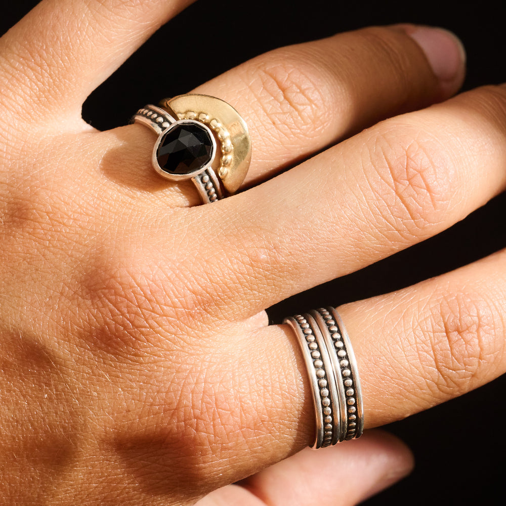 
                      
                        Onyx Protection Ring | Silver
                      
                    