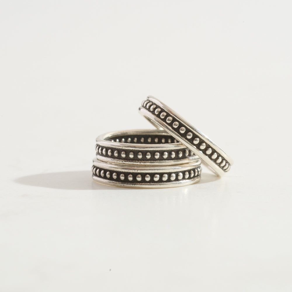 Protection Stacking Ring Trio | Silver