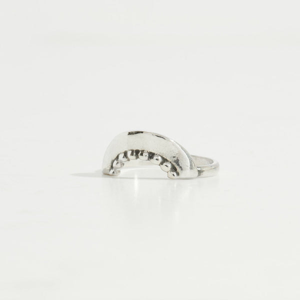 Shield Stacking Ring | Silver