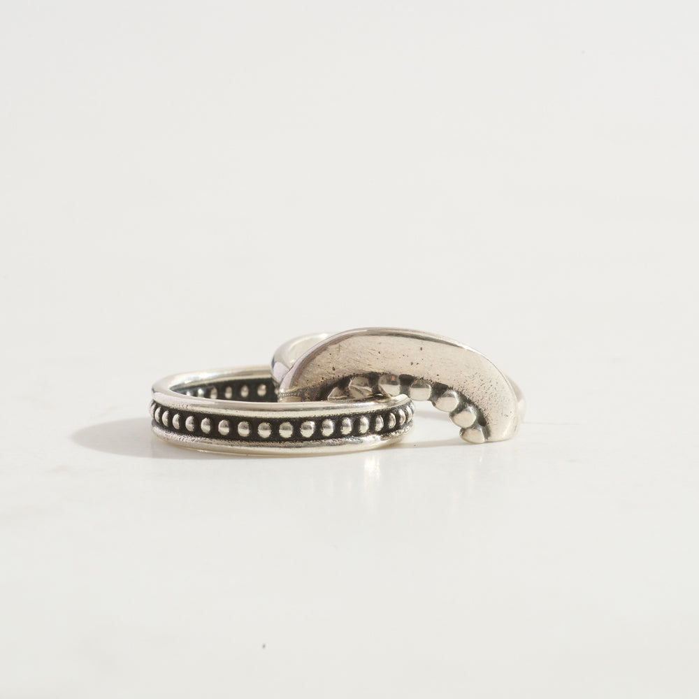 
                      
                        Protection & Shield Stacking Ring Duo | Silver
                      
                    